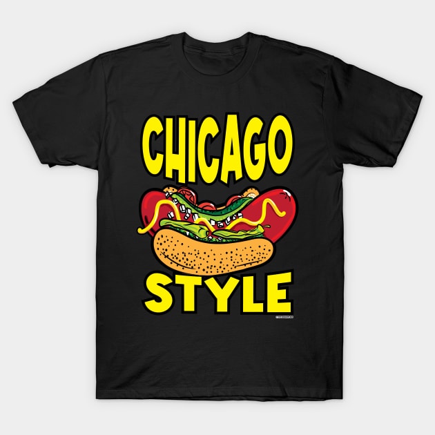 Chicago Style HotDog Lover T-Shirt by eShirtLabs